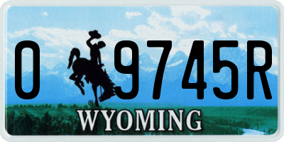 WY license plate 09745R