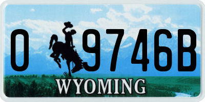 WY license plate 09746B