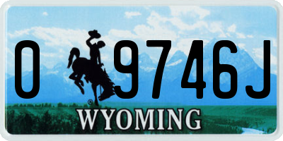 WY license plate 09746J