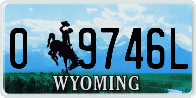 WY license plate 09746L