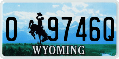 WY license plate 09746Q