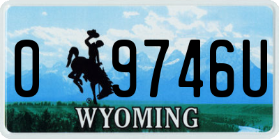 WY license plate 09746U