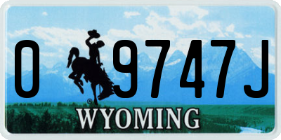 WY license plate 09747J