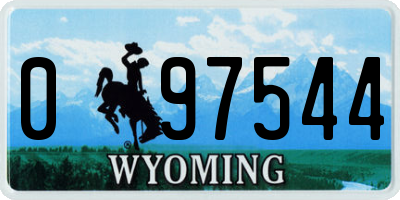 WY license plate 097544