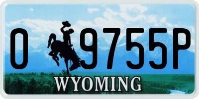 WY license plate 09755P
