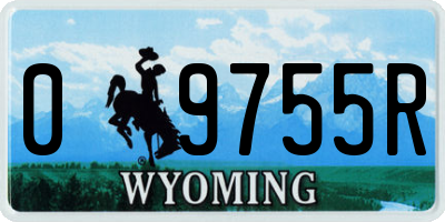 WY license plate 09755R