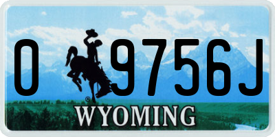 WY license plate 09756J