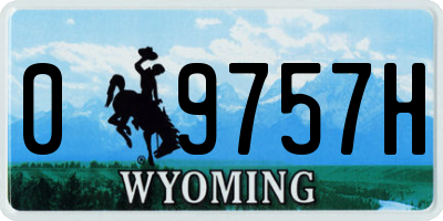 WY license plate 09757H