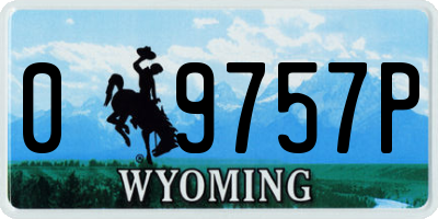 WY license plate 09757P