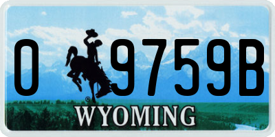 WY license plate 09759B
