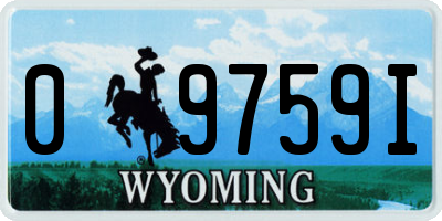 WY license plate 09759I