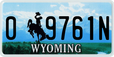 WY license plate 09761N