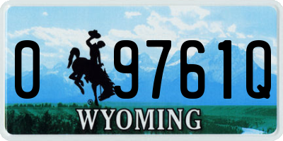 WY license plate 09761Q
