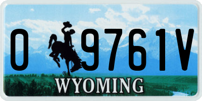 WY license plate 09761V