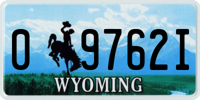 WY license plate 09762I