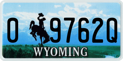 WY license plate 09762Q