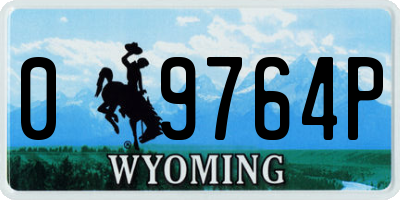 WY license plate 09764P