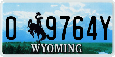WY license plate 09764Y