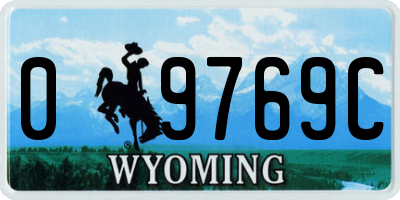 WY license plate 09769C