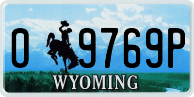 WY license plate 09769P