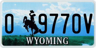 WY license plate 09770V