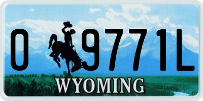 WY license plate 09771L