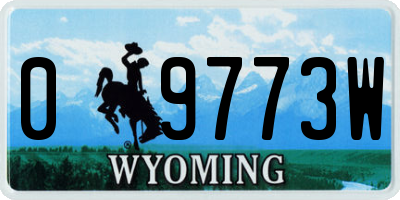 WY license plate 09773W