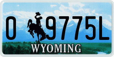 WY license plate 09775L