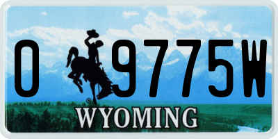 WY license plate 09775W