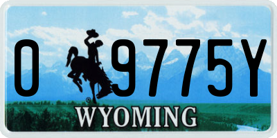 WY license plate 09775Y