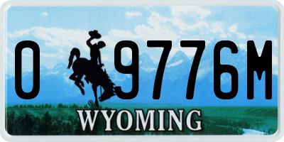 WY license plate 09776M
