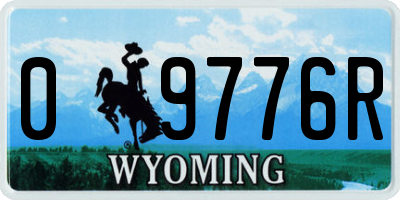WY license plate 09776R
