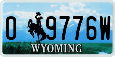 WY license plate 09776W