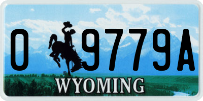 WY license plate 09779A