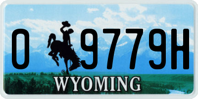WY license plate 09779H