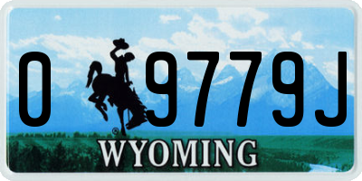 WY license plate 09779J