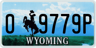 WY license plate 09779P