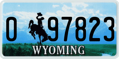 WY license plate 097823