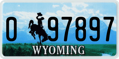 WY license plate 097897