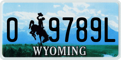 WY license plate 09789L