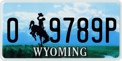 WY license plate 09789P