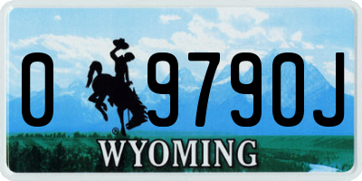 WY license plate 09790J