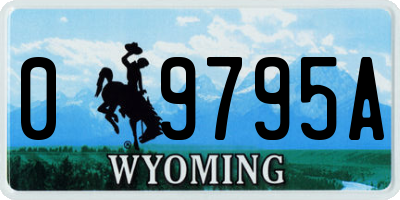 WY license plate 09795A