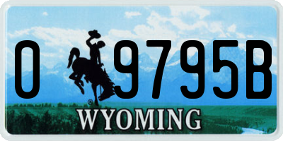 WY license plate 09795B