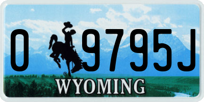 WY license plate 09795J