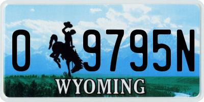 WY license plate 09795N
