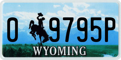 WY license plate 09795P