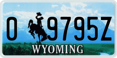 WY license plate 09795Z