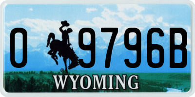 WY license plate 09796B