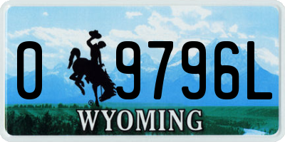 WY license plate 09796L